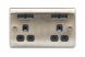 British General NAB24U44B 古黃銅色13A雙位有掣不銹鋼插座+4xUSB Wall Sockets(4.2A)