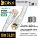 CONX Cat.6 Network 10m Flat Lan Cable White  10米 網絡電線 白色 #4897085731617 [香港行貨]