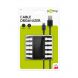 GOOBAY Cable Management 5 Slots Plastic 電線固定扣 - BK #70433 [香港行貨]