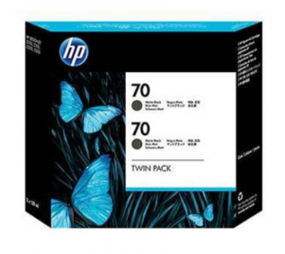 HP 70 Matte Black 130 ml Crtg Twin Pack Use in DesingJet printers CB339A