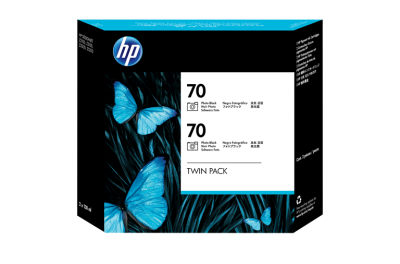 HP 70 Photo Black 130 ml Crtg Twin Pack Use in DesingJet printers CB340A