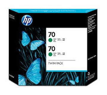 HP 70 Green 130 ml Crtg Twin Pack Use in DesingJet printers CB348A