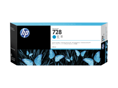 HP 728 300-ml Cyan Ink Crtg F9K17A