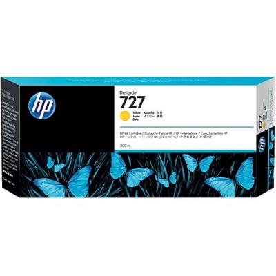 HP 727 300-ml Yellow Ink Cartridge F9J78A