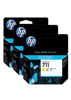 HP 711 3-Pack (29ml) Yellow Ink Cartridge 3支裝噴墨 #CZ136A-2 [香港行貨]