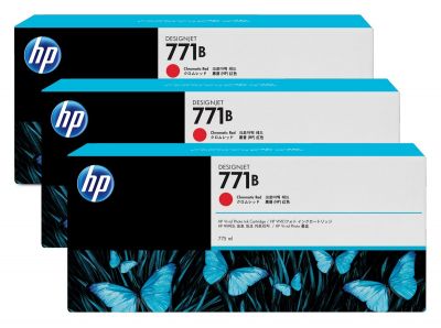 HP 771B Chrmtc Red Ink Cartridge 3-Pack B6Y24A