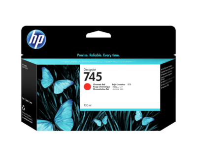 HP 745 130-ml Chromatic Red DesignJet Ink Cartridge F9K00A