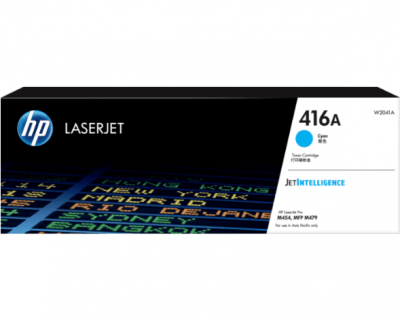 HP 416A (W2041A) Cyan LaserJet Toner 青色碳粉 #W2041A [香港行貨]