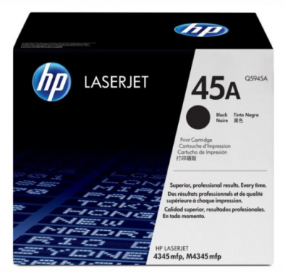 HP Q5945A 45A Black Toner for LaserJet 4345 mfp 18k 碳粉 #Q5945A-2 [香港行貨]