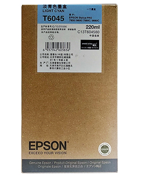 Epson C13T604580 STY Pro 7800/7880C/9800/9880C Ultra Chrome K3 (Lt Cyan) (220ml) [香港行貨]