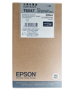 Epson C13T604780 STY Pro 7800/7880C/9800/9880C Ultra Chrome K3 (Lt Blk) (220ml) [香港行貨]