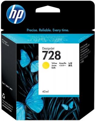 HP 728 40-ml Yellow Ink Crtg F9J61A