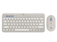 Logitech Pebble 2 Combo Wireless keyboard mouse English Sand 無線纖薄鍵鼠套裝 (美式英文) 迷霧灰 #LGTPEBBLE2SAND [香港行貨] 