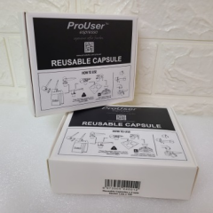 ProUser espresso 隨身咖啡機套裝 黑色 (可重用 Capsule咖啡膠囊 x2 + 咖啡膠囊鋁貼紙 x100) #PU-RUCAP [香港行貨]