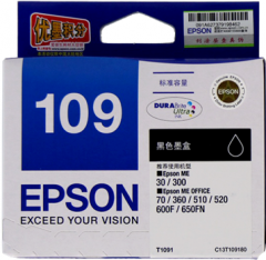 Epson C13T109183 Black Ink For 510 / 650 墨盒 [香港行貨] #T1091