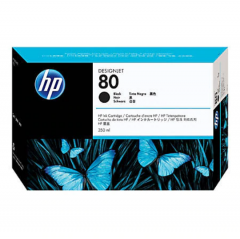 HP 80 Black Ink Cartridge, 350ml, WW for DesignJet 1050 series C4871A